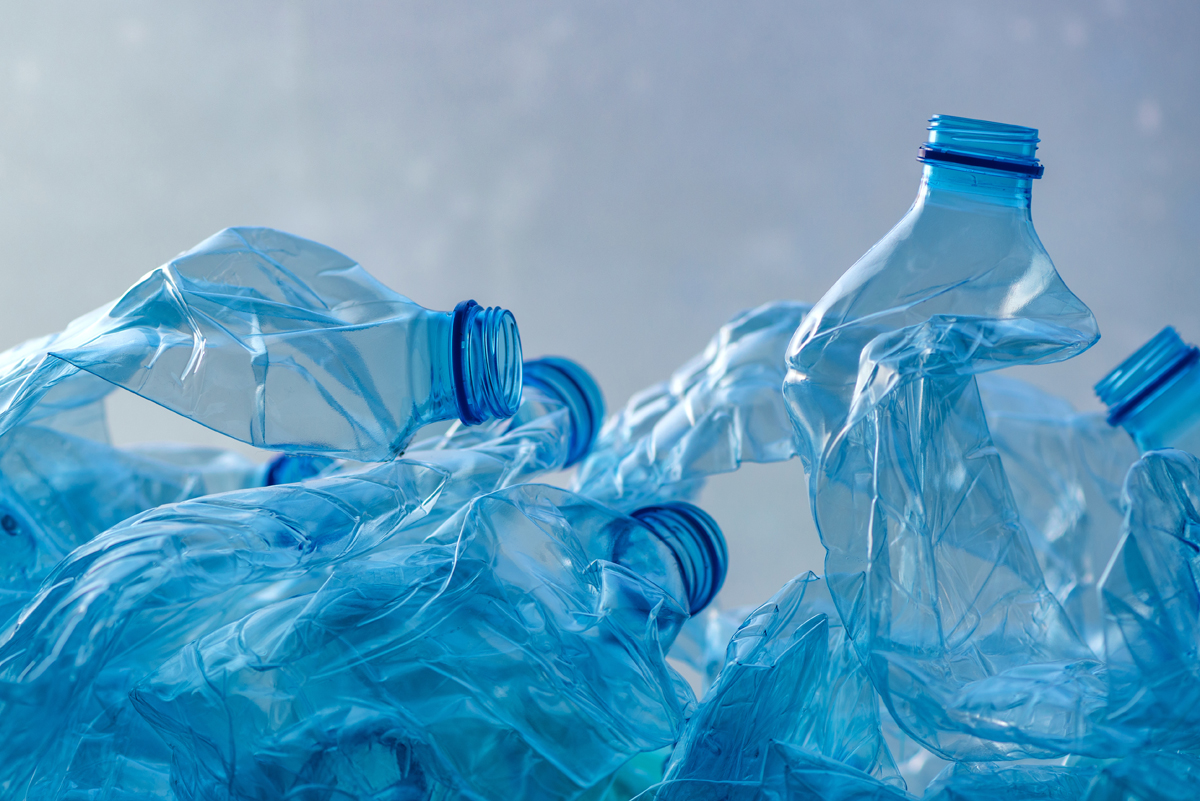 Crushed Plastic Bottles Heap